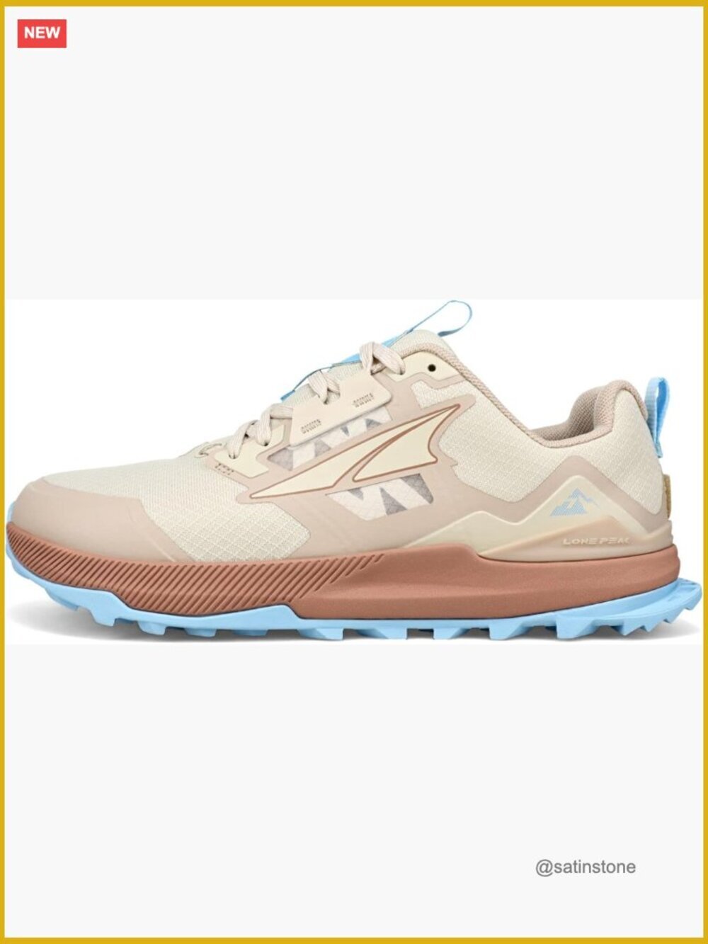 Rubber sole trail running shoe for women